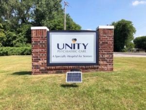 Picture of Unity sign at the Memphis facility